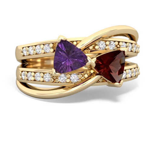 amethyst-garnet couture ring