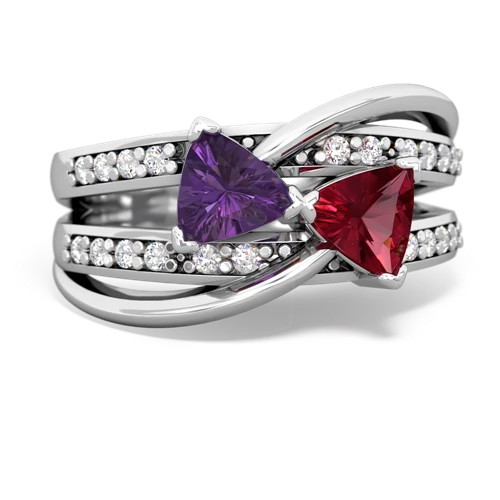 amethyst-lab ruby couture ring