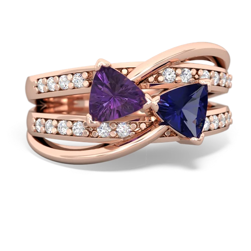amethyst-lab sapphire couture ring