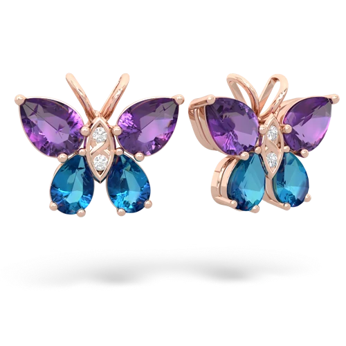 amethyst-london topaz butterfly earrings