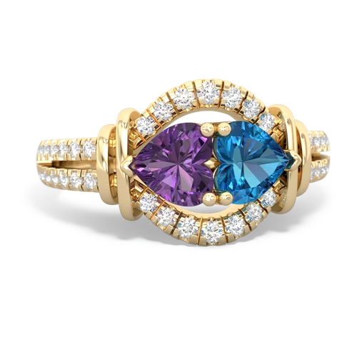 amethyst-london topaz pave keepsake ring