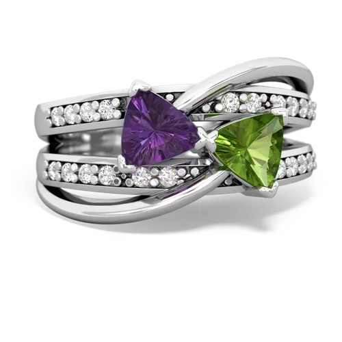amethyst-peridot couture ring