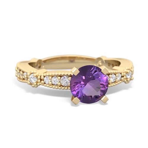amethyst antique engagement ring