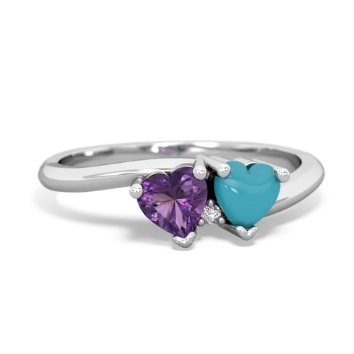 amethyst-turquoise sweethearts promise ring