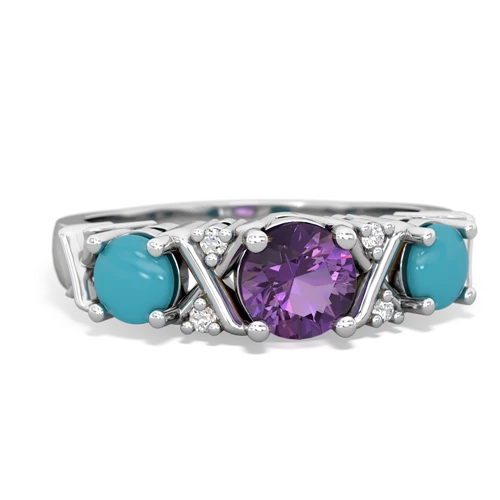 amethyst-turquoise timeless ring