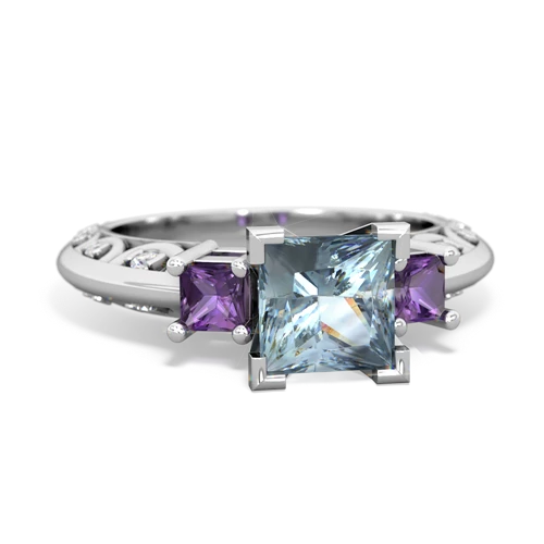 aquamarine-amethyst engagement ring