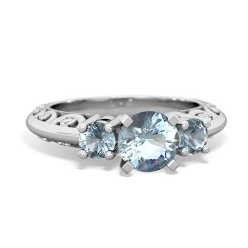 aquamarine-aquamarine engagement ring
