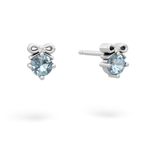aquamarine bows earrings