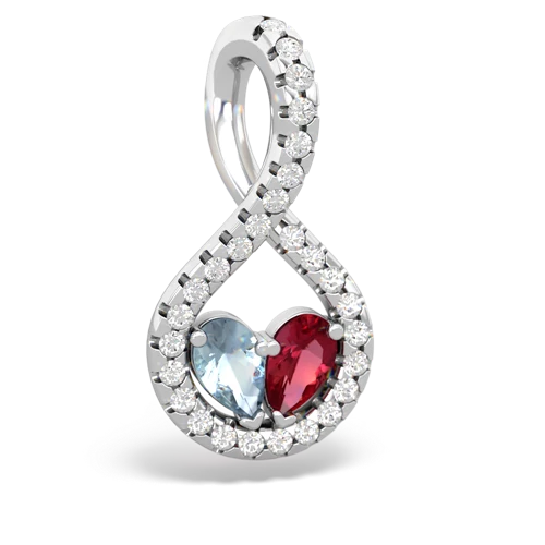 aquamarine-lab ruby pave twist pendant