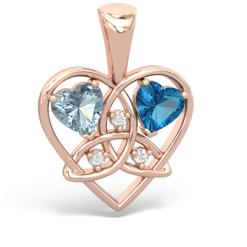 aquamarine-london topaz celtic heart pendant