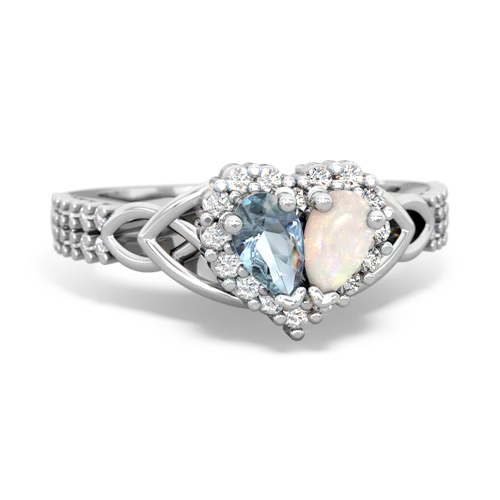 aquamarine-opal keepsake engagement ring