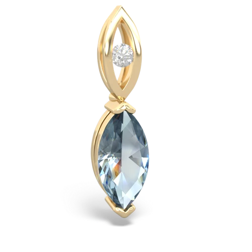 aquamarine geometric drop pendant