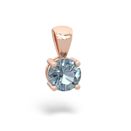 aquamarine round basic pendant