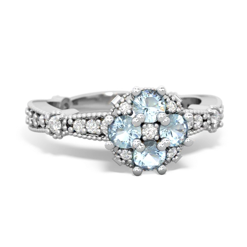 aquamarine art deco engagement ring