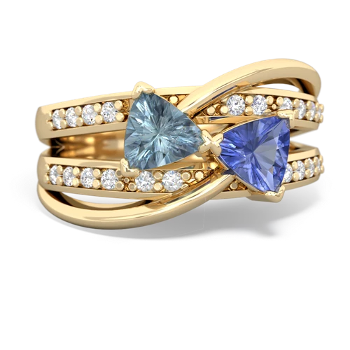 aquamarine-tanzanite couture ring