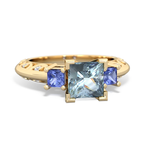 aquamarine-tanzanite engagement ring