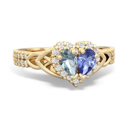 aquamarine-tanzanite keepsake engagement ring