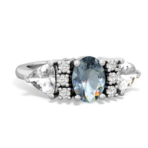 aquamarine-white topaz timeless ring