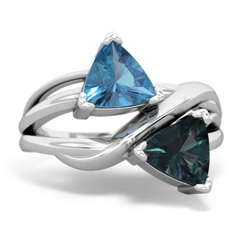 blue topaz-alexandrite filligree ring