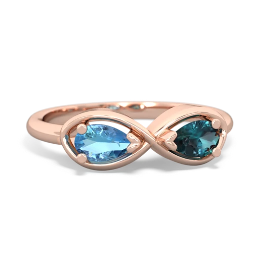 blue topaz-alexandrite infinity ring