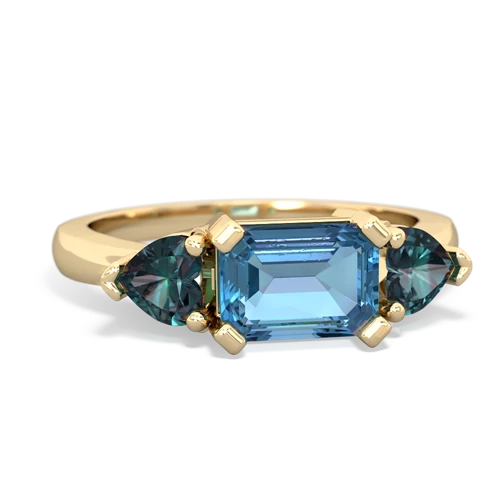 blue topaz-alexandrite timeless ring