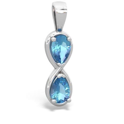 blue topaz-blue topaz infinity pendant