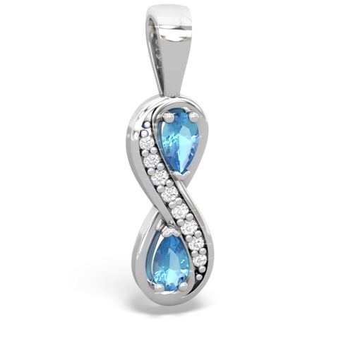 blue topaz-blue topaz keepsake infinity pendant