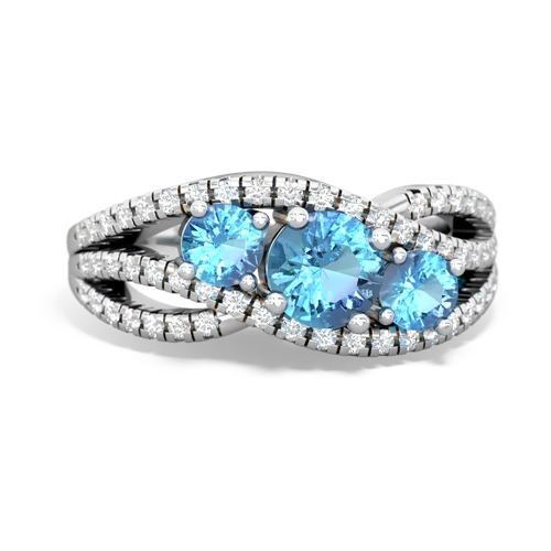 sapphire-opal three stone pave ring