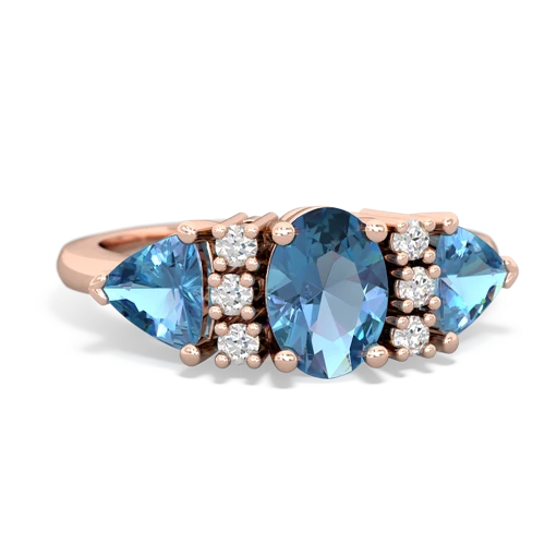 aquamarine-garnet timeless ring