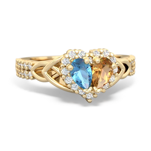 blue topaz-citrine keepsake engagement ring