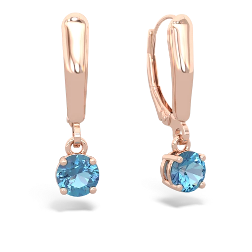 blue topaz lever-back earrings