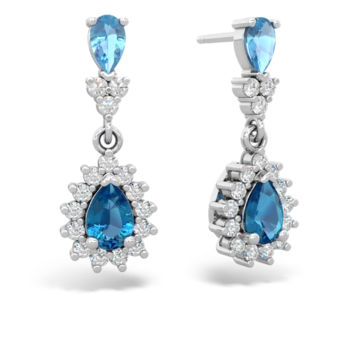 blue topaz-london topaz dangle earrings