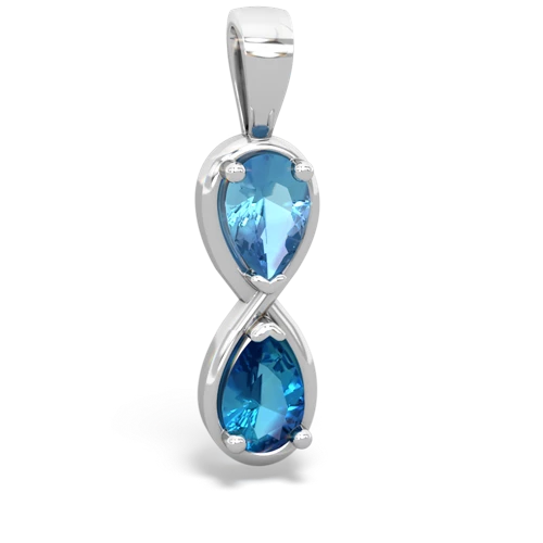 blue topaz-london topaz infinity pendant
