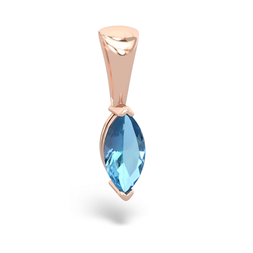 blue topaz marquise pendant