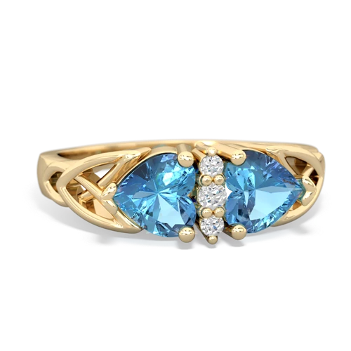 blue topaz celtic ring