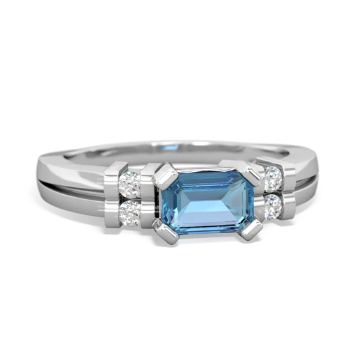 blue topaz modern ring