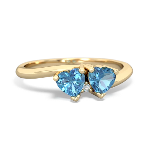 blue topaz sweethearts promise ring