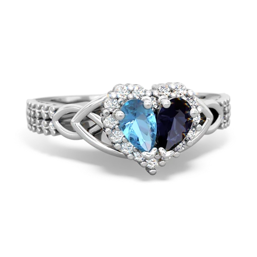 blue topaz-sapphire keepsake engagement ring