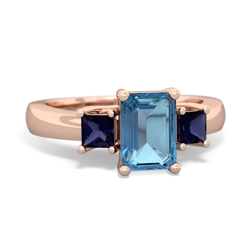 blue topaz-sapphire timeless ring