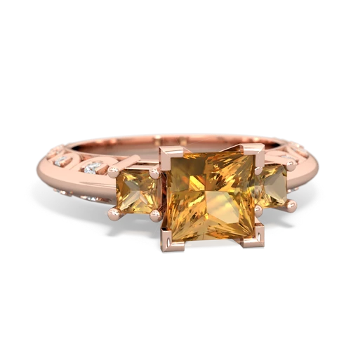 garnet-smoky quartz engagement ring