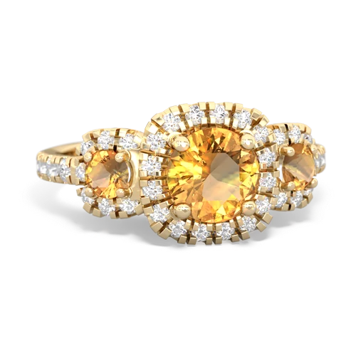 sapphire-amethyst three stone regal ring