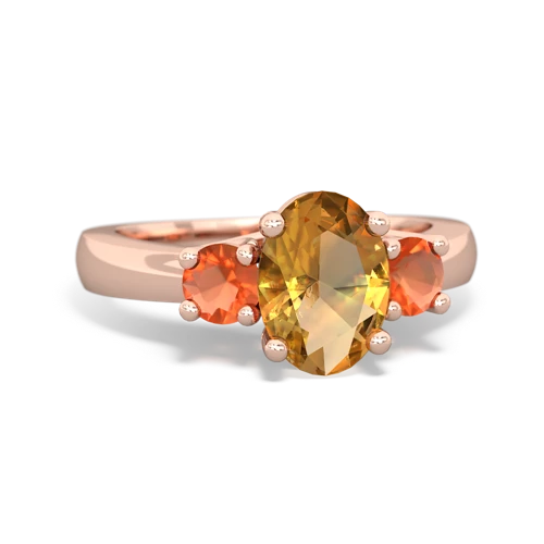 citrine-fire opal timeless ring