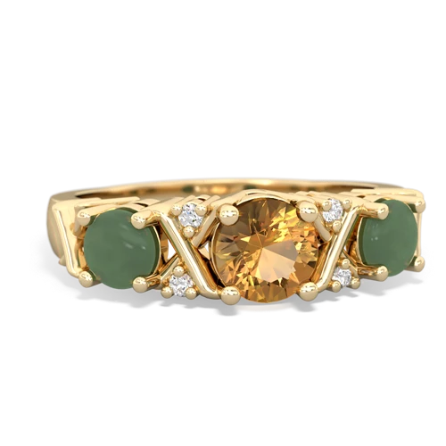 citrine-jade timeless ring