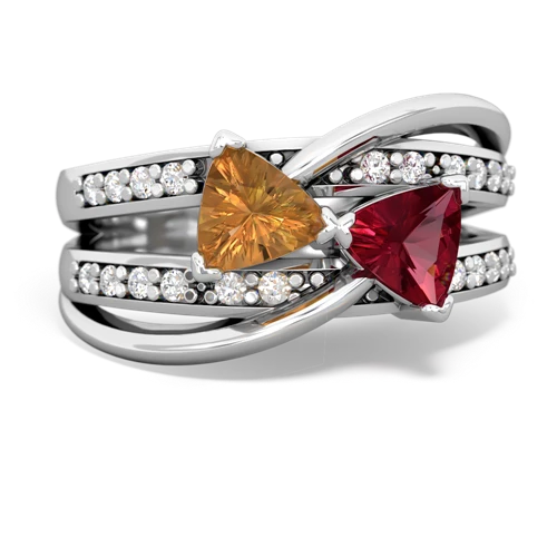 citrine-lab ruby couture ring