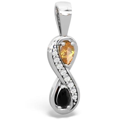 citrine-onyx keepsake infinity pendant