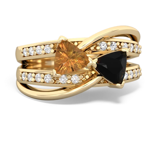 citrine-onyx couture ring