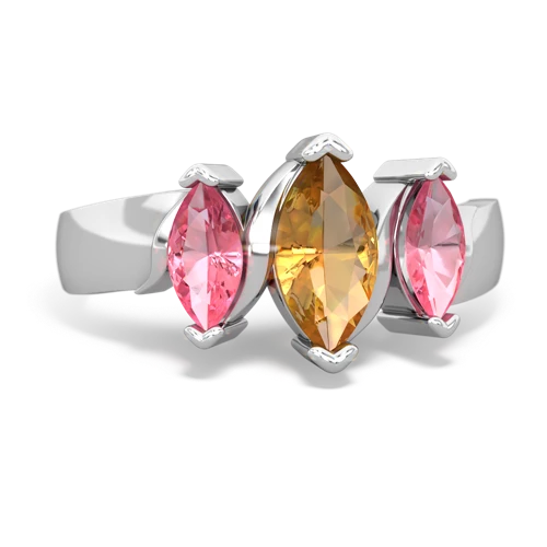 citrine-pink sapphire keepsake ring