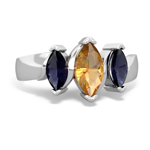 citrine-sapphire keepsake ring