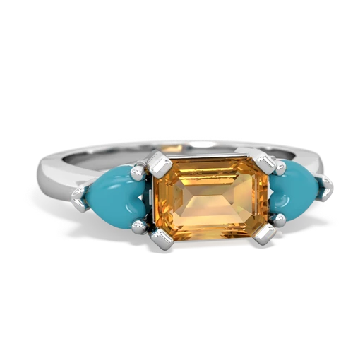 citrine-turquoise timeless ring