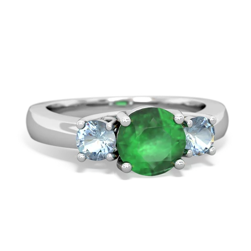 emerald-aquamarine timeless ring